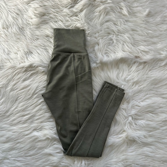 Prana Pants - Prana Olive Green Women’s High-Waist Ribbed Leggings